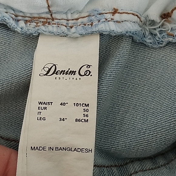 Denim Co. Stretch Straight Button Jeans W40 L34 - Picture 7 of 13